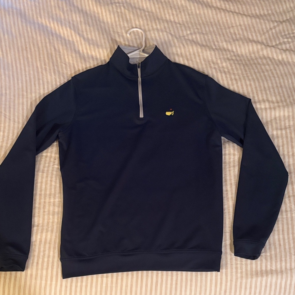Masters Embroidered Logo Peter Millar Quarter-Zip Pullover